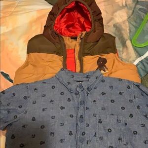 Star Wars Chewbacca Puff Vest & Button Shirt